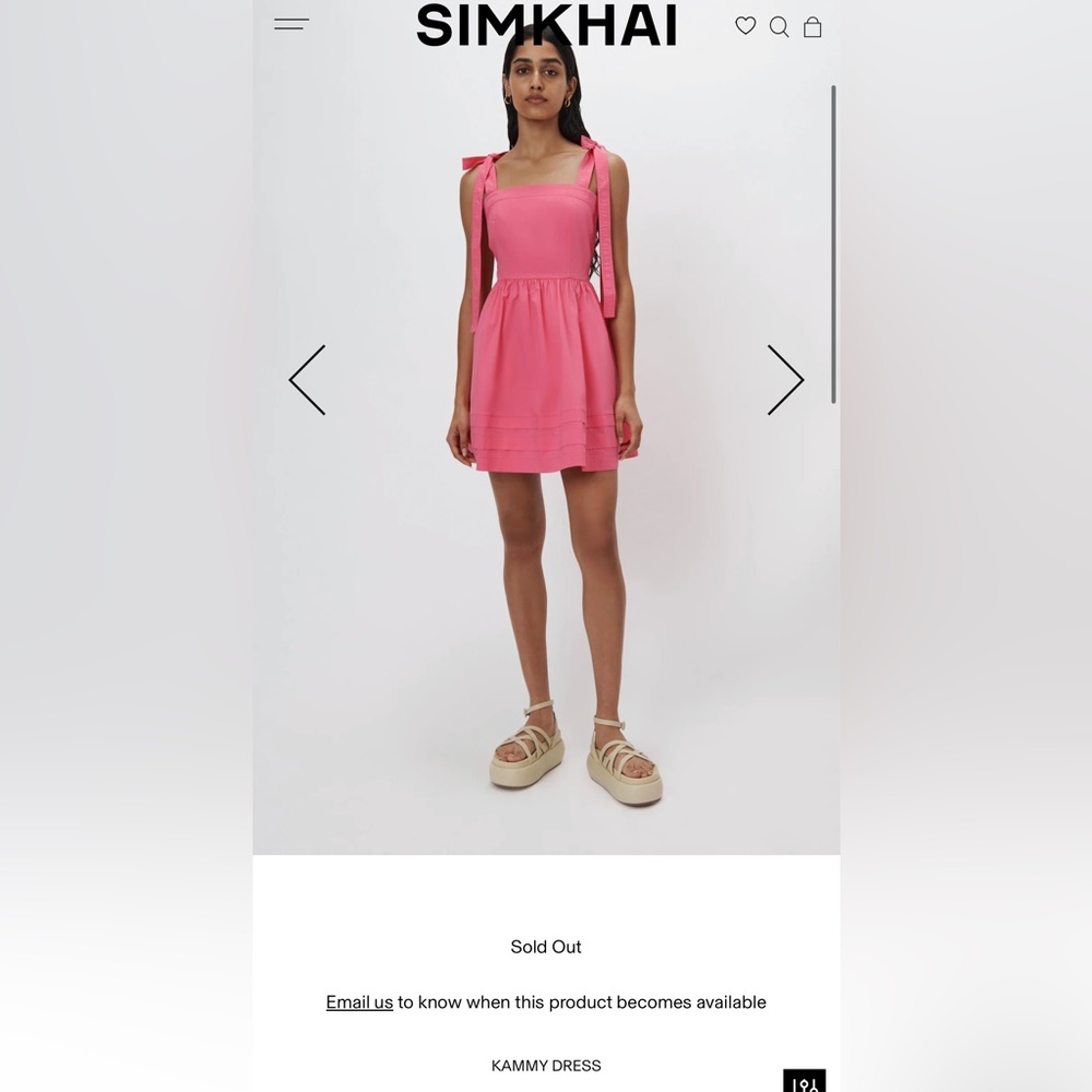 NWT Jonathan Simkhai Kammy Dress Size 0- Sold out on website